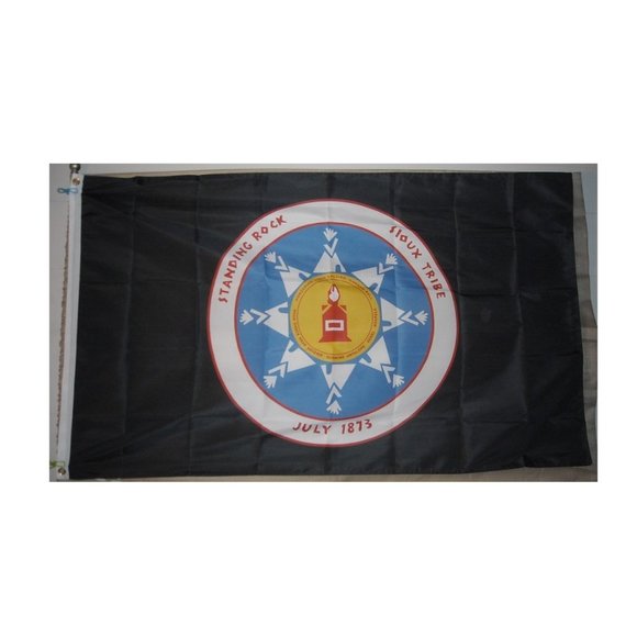 Other - Standing Rock Sioux Tribe 3'x5' Black horizontal Flag Protest Occupy Pipeline